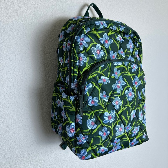 Vera Bradley Essential Large Backpack Ultralight Charlotte Stems Floral Green main image 2